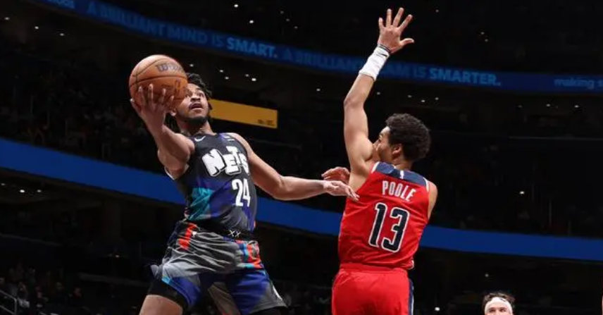 NBA-篮网加时122-119险胜奇才，普尔空砍36分